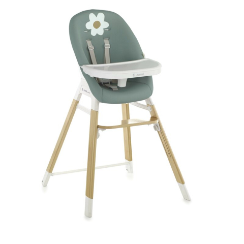 Mobilier si Lenjerie - Scaun de masa evolutiv Woody, Jane, De la 6 luni la 8 ani, Din lemn, Husa lavabila, Conform cu EN 14988:2017 + A1:2020 si EN 17191:2021, Botanic