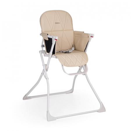 Scaun de masa, Feedo, Bite, Pliabil, Pana la 15 kg, Aspect elegant, Suport de picioare ajustabil, Cu tavita detasabila, 6- 36 luni, Conform cu EN14988-2:2006+A1:2012, Pastel Beige [2]