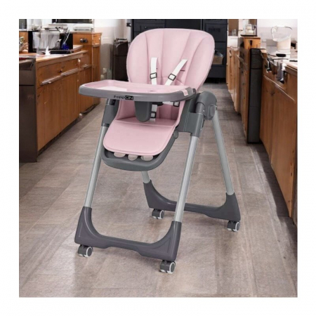 Scaun de masa, FreeON, Kai,Pana la 15 kg, Inaltime reglabila in 8 pozitii, Suport de picioare reglabil in 3 pozitii, Reglare spatar in 4 pozitii, Cu tavita reglabila, 6-36 luni, Pink [3]