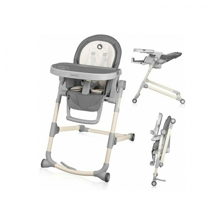 Scaun de masa, Lionelo, Cora Plus, Multifunctional, Reglabil in 4 pozitii pe inaltime, Spatar reglabil in 3 pozitii, Cu bara de jucarii, Pliabil, Conform cu standardul european de securitate EN14988,  [16]