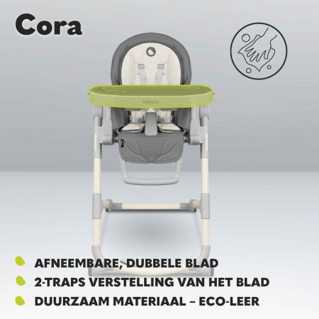Scaun de masa, Lionelo, Cora Plus, Multifunctional, Reglabil in 4 pozitii pe inaltime, Spatar reglabil in 3 pozitii, Cu bara de jucarii, Pliabil, Conform cu standardul european de securitate EN14988,  [18]