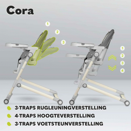 Scaun de masa, Lionelo, Cora Plus, Multifunctional, Reglabil in 4 pozitii pe inaltime, Spatar reglabil in 3 pozitii, Cu bara de jucarii, Pliabil, Conform cu standardul european de securitate EN14988,  [20]