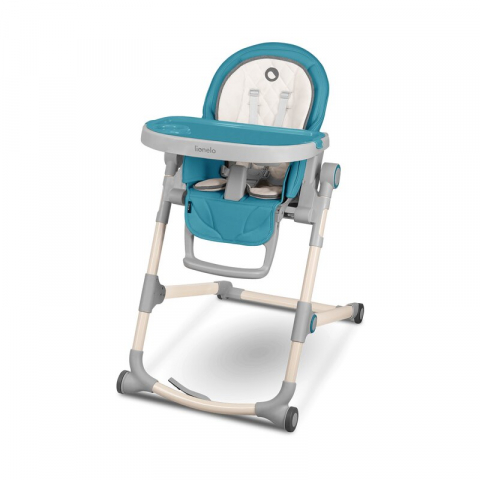 Mobilier si Lenjerie - Scaun de masa, Lionelo, Cora, Reglabil in 4 pozitii pe inaltime, Spatar reglabil in 3 pozitii, Pliabil, Conform cu standardul european de securitate EN14988, Ocean