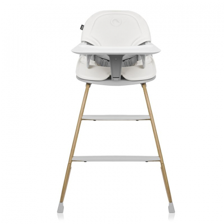 Scaun de masa, Lionelo, Dalia, 2 in 1, Transformabil, Cu 2 suporturi pentru picioare, Cu tavita detasabila, Sustine 60 kg, 6 luni+, Conform cu EN14988, Gri [3]