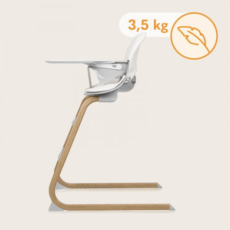 Scaun de masa, Lionelo, Dalia, 2 in 1, Transformabil, Cu 2 suporturi pentru picioare, Cu tavita detasabila, Sustine 60 kg, 6 luni+, Conform cu EN14988, Gri [29]