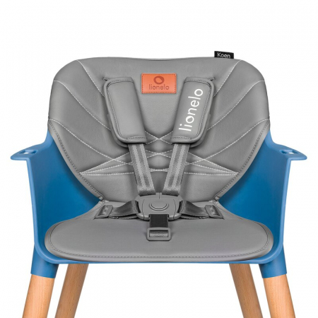 Scaun de masa, Lionelo, Koen, Din fag, 2 in 1, Transformabil, Sustine 30 kg, 6 luni+, Conform cu standardul european de securitate EN14988, Albastru [7]