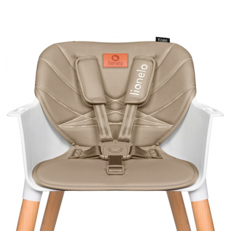 Scaun de masa, Lionelo, Koen, Din fag, 2 in 1, Transformabil, Sustine 30 kg, 6 luni+, Conform cu standardul european de securitate EN14988, Bej [6]