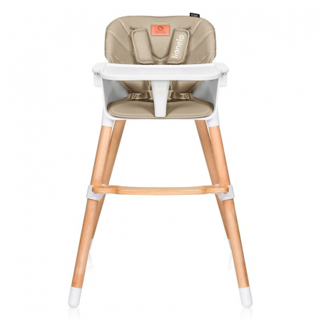 Scaun de masa, Lionelo, Koen, Din fag, 2 in 1, Transformabil, Sustine 30 kg, 6 luni+, Conform cu standardul european de securitate EN14988, Bej [4]