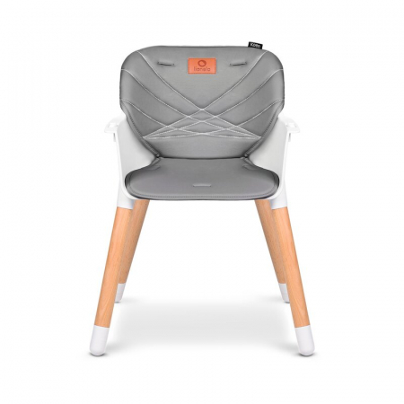 Scaun de masa, Lionelo, Koen, Din fag, 2 in 1, Transformabil, Sustine 30 kg, 6 luni+, Conform cu standardul european de securitate EN14988, Gri [8]