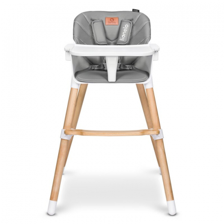 Scaun de masa, Lionelo, Koen, Din fag, 2 in 1, Transformabil, Sustine 30 kg, 6 luni+, Conform cu standardul european de securitate EN14988, Gri [4]