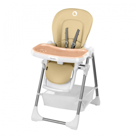 Mobilier si Lenjerie - Scaun de masa, Lionelo, Linn Plus, Reglabil, 6 Pozitii pe inaltime, Spatar reglabil in 3 pozitii, Din metal, Conform cu standardul europeane de securitate EN14988, Bej