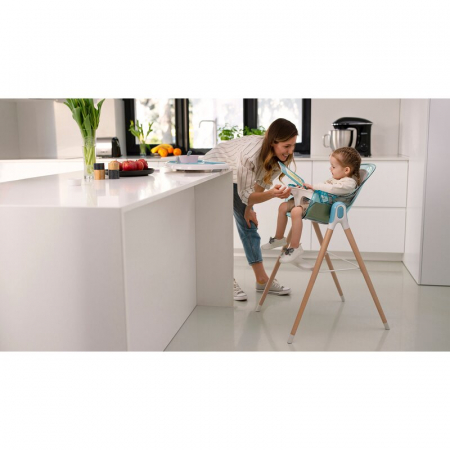 Scaun de masa, Lionelo, Maya, 2 in 1, Transformabil, 3 pozitii de inclinare, Conform cu standardele europeane de securitate EN14988, EN12790, White [20]