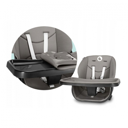 Scaun de masa, Lionelo, Mona, 4 in 1, Transformabil, Reglabil in inaltime in 3 pozitii, Conform cu standardele europene de securitate EN14988, EN16120, Black Onyx [18]
