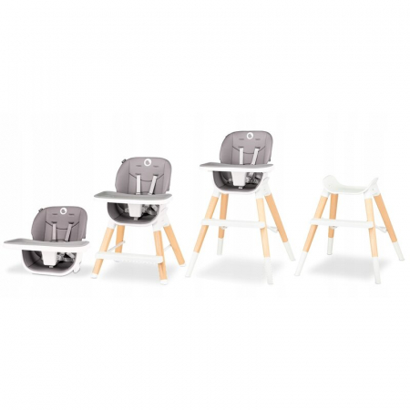 Scaun de masa, Lionelo, Mona, 4 in 1, Transformabil, Reglabil in inaltime in 3 pozitii, Conform cu standardele europene de securitate EN14988, EN16120, Stone [4]