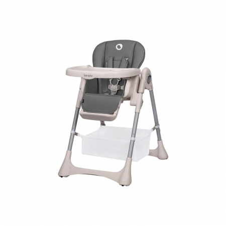 Scaun de masa, Lionelo, Zanna, Reglabil, 4 Pozitii pe inaltime, Spatar reglabil in 3 pozitii, Pliabil, din Metal, Conform cu standardul european de securitate EN14988, Gri [4]