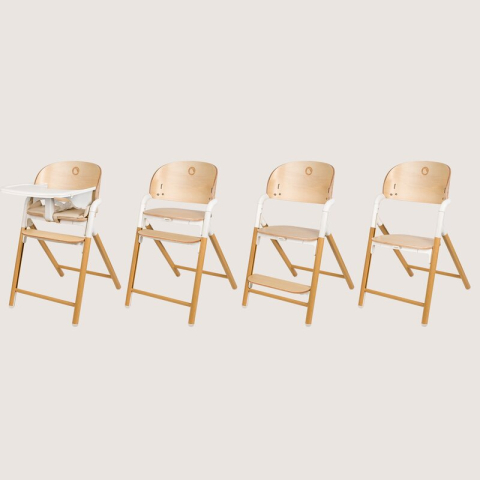 Scaun de masa multifunctional Celia, Lionelo, Din lemn de fag, 6 luni- adult, Reglabil pe inaltime, Spatar lat, Sezut ergonomic, Tavita silicon, Suport de picioare reglabil, Greutate maxima 90 Kg, Alb [4]