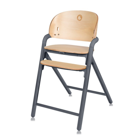 Scaun de masa multifunctional Celia, Lionelo, Din lemn de fag, 6 luni- adult, Reglabil pe inaltime, Spatar lat, Sezut ergonomic, Tavita silicon, Suport de picioare reglabil, Greutate maxima 90 Kg, Gri [8]