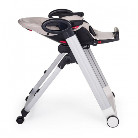 Scaun de masa, Petite&Mars, Tasty, Multifunctional, Pana la 15 kg, Reglabil pe inaltime in 7 pozitii, Spatar reglabil pana la 175 grade, Suport picioare si tavita reglabile, Cu roti, Aluminiu, Jasmine [7]