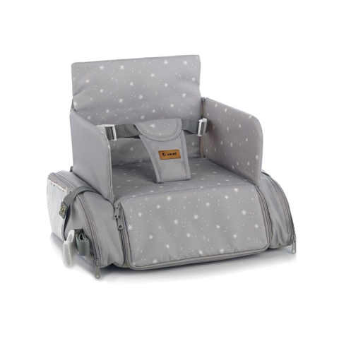 Mobilier si Lenjerie - Scaun de masa portabil, Booster, Jane, Avant, Transformabil in geanta, Cu ham, Conform UNE-EN 16120:2013+A2:2018, 6-36 luni, Dim Grey