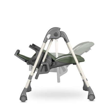 Scaun de masa si balansoar, Lionelo, Laurice, 2 in 1, Transformabil, Multifunctional, Inaltime si spatar reglabile, Cu melodii de leagan, 0 luni+, Conform cu standardele europene de securitate EN 1498 [28]