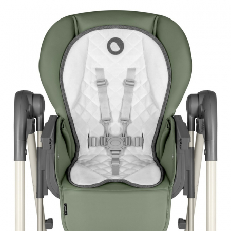 Scaun de masa si balansoar, Lionelo, Laurice, 2 in 1, Transformabil, Multifunctional, Inaltime si spatar reglabile, Cu melodii de leagan, 0 luni+, Conform cu standardele europene de securitate EN 1498 [30]