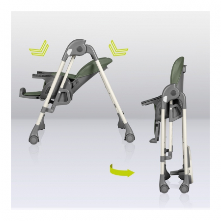 Scaun de masa si balansoar, Lionelo, Laurice, 2 in 1, Transformabil, Multifunctional, Inaltime si spatar reglabile, Cu melodii de leagan, 0 luni+, Conform cu standardele europene de securitate EN 1498 [5]
