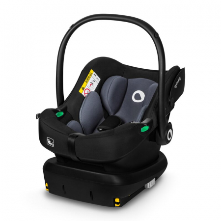 Scoica auto, Lionelo, i-Size Astrid, Include baza Isofix, 0-13 Kg, 40-87 cm, Cu maner si capotina reglabile, Cu protectie laterala avansata, Salteluta confortabila, Testat ADAC, Conform cu R129, Negru [3]