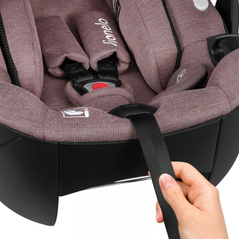 Scoica auto, Lionelo, Moxie, i-Size, 40-87 cm, Tetiera reglabila, intarita cu spuma de memorie, Carcasa ventilata, Din bambus, Protectie avansata, Conform cu R129, Mov [12]