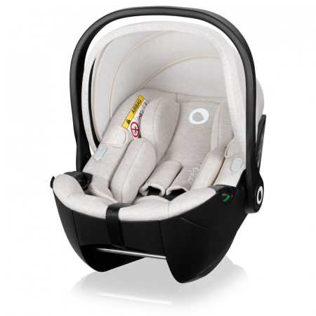 Transport si Relaxare - Scoica auto, Lionelo, Moxie, i-Size, 40-87 cm, Tetiera reglabila, intarita cu spuma de memorie, Carcasa ventilata, Din bambus, Protectie avansata, Conform cu R129, Bej