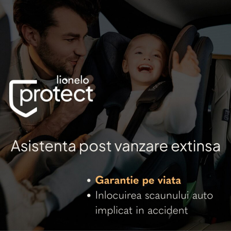 Scoica auto, Lionelo, Moxie, i-Size, 40-87 cm, Tetiera reglabila, intarita cu spuma de memorie, Carcasa ventilata, Din bambus, Protectie avansata, Conform cu R129, Negru [1]