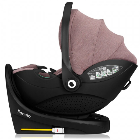 Scoica auto, Lionelo, Moxie, i-Size, Include baza rotativa 360 cu picior de fixare, 40-87 cm, Tetiera reglabila, intarita cu spuma de memorie, Carcasa ventilata, Din bambus, Protectie avansata, Confor [16]