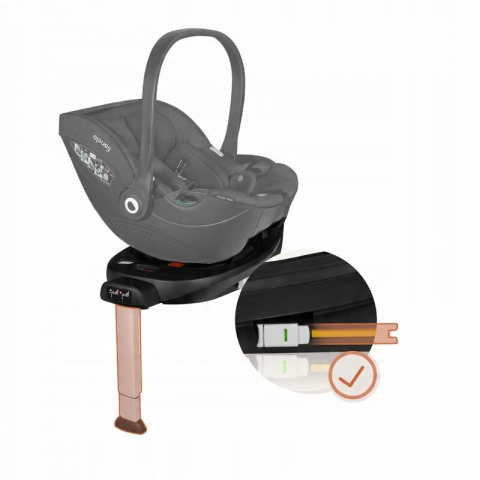 Scoica auto, Lionelo, Moxie, i-Size, Include baza rotativa 360 cu picior de fixare, 40-87 cm, Tetiera reglabila, intarita cu spuma de memorie, Carcasa ventilata, Din bambus, Protectie avansata, Confor [21]