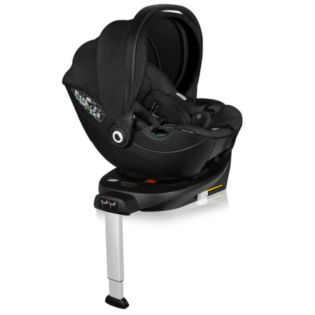 Scoica auto, Lionelo, Moxie, i-Size, Include baza rotativa 360 cu picior de fixare, 40-87 cm, Tetiera reglabila, intarita cu spuma de memorie, Carcasa ventilata, Din bambus, Protectie avansata, Confor [21]
