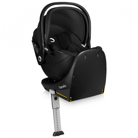 Transport si Relaxare - Scoica auto, Lionelo, Moxie, i-Size, Include baza rotativa 360 cu picior de fixare, 40-87 cm, Tetiera reglabila, intarita cu spuma de memorie, Carcasa ventilata, Din bambus, Protectie avansata, Confor