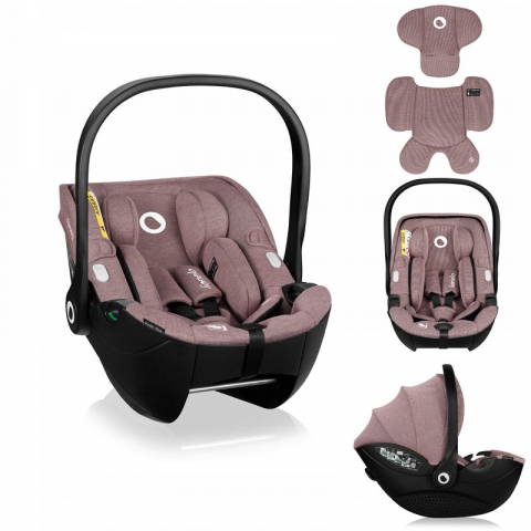 Scoica auto, Lionelo, Moxie, i-Size, Include baza rotativa 360 cu picior de fixare, 40-87 cm, Tetiera reglabila, intarita cu spuma de memorie, Carcasa ventilata, Din bambus, Protectie avansata, Confor [3]