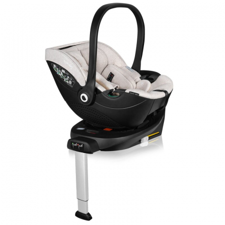 Scoica auto, Lionelo, Moxie, i-Size, Include baza rotativa 360 cu picior de fixare, 40-87 cm, Tetiera reglabila, intarita cu spuma de memorie, Carcasa ventilata, Din bambus, Protectie avansata, Confor [20]