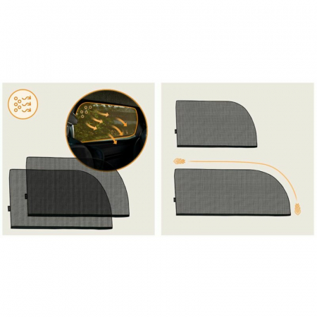 Set 2 parasolare auto, Lionelo, Sunblocker, Universale, Instalare usoara, Negru [3]