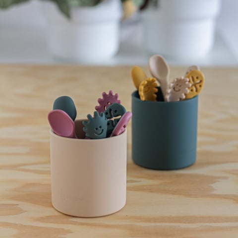 Set 3 lingurite, Petite&Mars, Take&Match, Din silicon, Diverse forme, Pentru supa, paste, alimente usoare, Dezvolta simturile si abilitatile senzoriale, Adecvate pentru masina de spalat vase, Fara BPA [4]