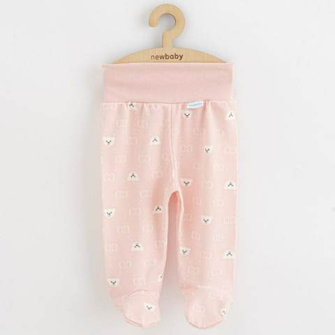 Set 3 piese, New Baby, Classic II, Include 3 perechi de pantalonasi cu botosei, Marime 50, Din bumbac 100%, Pink [4]