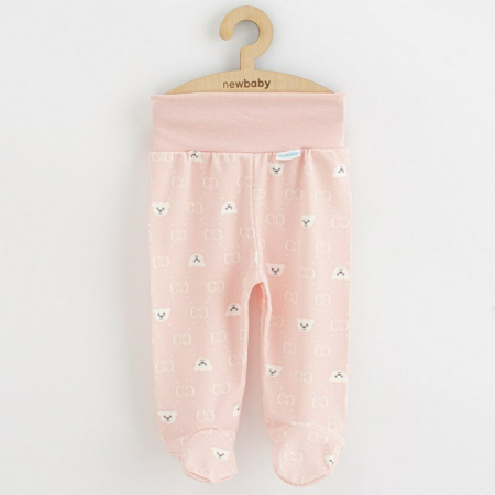 Set 3 piese, New Baby, Classic II, Include 3 perechi de pantalonasi cu botosei, Marime 56, Din bumbac 100%, Pink [3]
