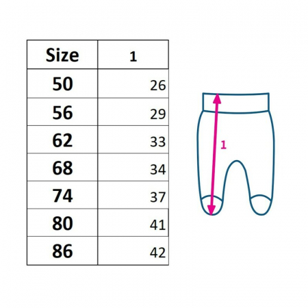 Set 3 piese, New Baby, Classic II, Include 3 perechi de pantalonasi cu botosei, Marime 56, Din bumbac 100%, Pink [4]