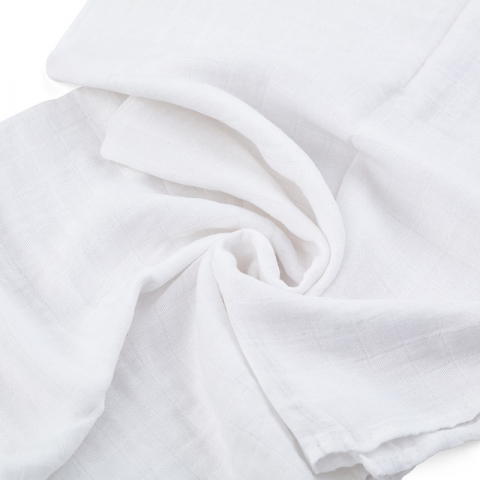 Set 3 scutece, Feedo, Din muselina, Multifunctionale, Din bumbac certificat Oeko-Tex Standard 100, 68x68 cm, 0 luni+, Alb [5]