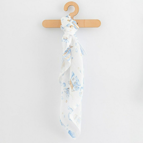 Set 3 scutece, New Baby, Multifunctionale, Din bumbac 100%, Material certificate Oeko Tex Standard 100, 70x80 cm, Multicolor, Boy [2]