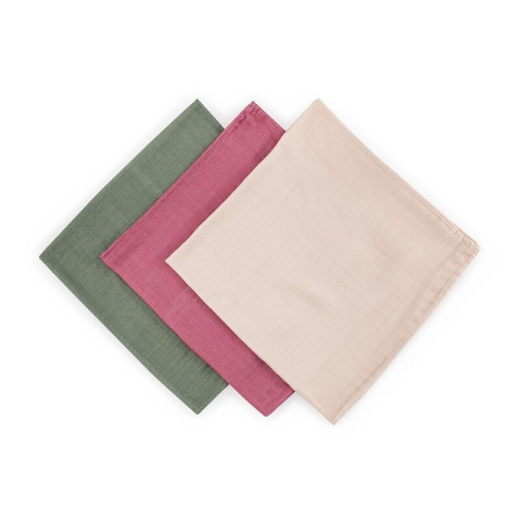 Set 3 scutece, Petite&Mars, Moussy, Din muselina de bambus, Hipoalergenice, 68 x 68 cm, Certificate Oeko Tex Standard 100, Botanic Tones [1]