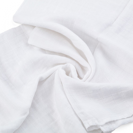 Set 3 scutece, Petite&Mars, Moussy Total White, Din muselina de bambus, Hipoalergenice, 68 x 68 cm, Certificate Oeko Tex Standard 100, Alb [4]