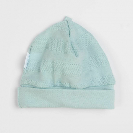 Set 7 piese, New Baby, Include body cu maneca lunga, bluza, pantalonasi cu botosei, salopeta fara maneci, caciulita, manusi, botosei, Marime 56, Din bumbac 100%, I am Blue [7]