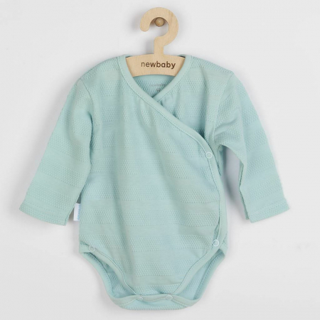 Set 7 piese, New Baby, Include body cu maneca lunga, bluza, pantalonasi cu botosei, salopeta fara maneci, caciulita, manusi, botosei, Marime 56, Din bumbac 100%, I am Blue [6]