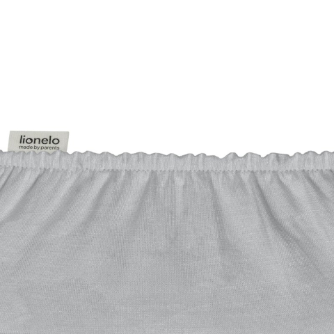 Set cearceafuri cu elastic, Lionelo, 80x42 cm, Pentru co-sleepere, Pentru saltele de max. 10 cm inaltime, Din bambus, Usor de spalat, 30 grade, Fara calcare, Ecologic, Alb/Gri [5]