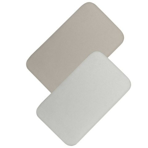 Mobilier si Lenjerie - Set cearceafuri cu elastic, Lionelo, 80x42 cm, Pentru co-sleepere, Pentru saltele de max. 10 cm inaltime, Din bambus, Usor de spalat, 30 grade, Fara calcare, Ecologic, Alb/Bej