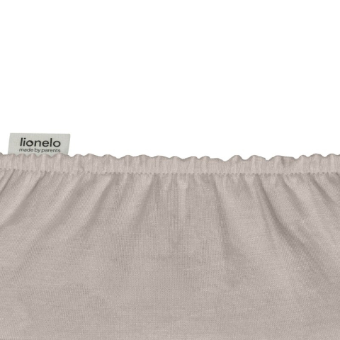 Set cearceafuri cu elastic, Lionelo, Pentru patuturi 120 x 60 cm, Pentru saltele de max. 10 cm inaltime, Din bambus, Usor de spalat, 30 grade, Fara calcare, Ecologic, Alb/Bej [2]